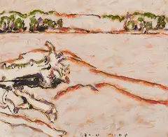 River Shore by David Brown Milne, 1935, oil on canvas, sold May 2025