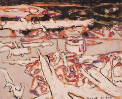Tree Stumps by David Brown Milne, oil on canvas, sold May 2025