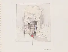 Trash Can by Ivan Eyre, coloured pencil on paper, sold Nov 2025