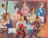 Musiciens by Henri Leopold Masson, oil on canvas, sold Nov 2025
