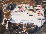 Brown Teapot by David Brown Milne, watercolour on paper, sold Nov 2025