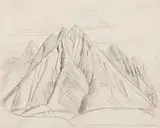 Mountain Study by Lawren Harris, graphite on paper, sold Nov 2025