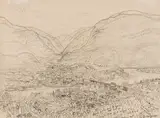 Eagle Pass at Revelstoke by E. J. Hughes, 1958, graphite on paper, sold Nov 2025