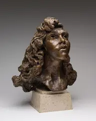 First Portrait of Kitty (with curls) by Jacob Epstein, bronze sculpture, sold Nov 2025