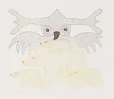 Owl and Bears by Kenojuak Ashevak, engraving on paper, sold Nov 2025