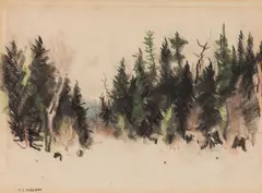Winter Road by Frederick Simpson Coburn, pastel on paper, sold Nov 2025