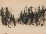 Winter Road by Frederick Simpson Coburn, pastel on paper, sold Nov 2025