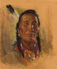 Brave by Nicholas Raphael de Grandmaison, pastel on paper, sold Nov 2025