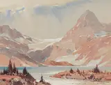 Bow Lake by Alfred Crocker Leighton, watercolour on paper, sold Nov 2025