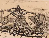 Maritimes by Arthur Lismer, 1942, ink on paper, sold Nov 2025