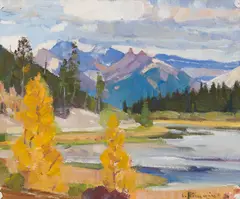 Fairholme Range by Carl Rungius, oil on canvas, sold Nov 2025