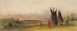 Sioux Encampment - Manitoba by Frederick Arthur Verner, 1885, watercolour on paper, sold Nov 2025