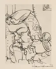 Portrait by Hans Hofmann, 1928, lightprint on paper, sold Oct 2025