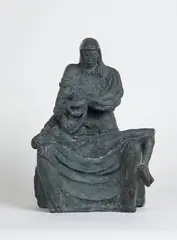 Maquette for Night by Jacob Epstein, bronze with green patina, sold Oct 2025