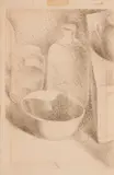 Jug and Bowl by Lionel LeMoine FitzGerald, graphite on paper, sold Oct 2025