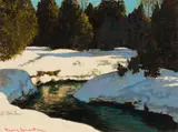 Early Spring by Frank Hans Johnston, oil on board, sold Oct 2025