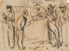 Them's by Arthur Lismer, charcoal on paper, sold Oct 2025