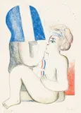 Aus: „Dreiundsechzig Offsets by Horst Antes, 1965, 14 Farboffsets: Jew. auf Papier, 12 jew. mit rückseitiger Serigraphie, sold Dec 2017