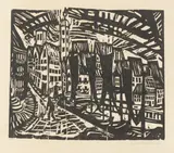 Stralsund by Erich Heckel, 1912, Holzschnitt auf Velin, sold Jun 2019