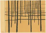Komposition, Konstr. by Rudolf Jahns, 1919, Kohle auf braunem Papier, auf Unterlagekarton montiert, sold May 2019