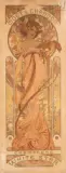 Moët & Chandon Champagne White Star by Alfonse Mucha, Lithographie en couleur et rehaut d'or, sold Nov 2025