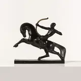 Archer et sa monture by Marie Louise Simard, Bronze à patine brune et dorée, sold Dec 2016