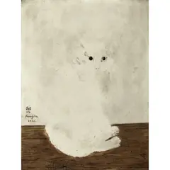 Chat by Léonard-Tsuguharu Foujita, 1923, Huile sur toile, sold Nov 2016