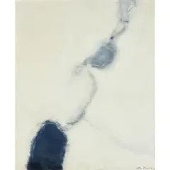 Composition blanche et bleue by Léon Zack, 1977, Huile sur toile, sold Nov 2016