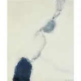 Composition blanche et bleue by Léon Zack, 1977, Huile sur toile, sold Nov 2016