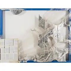 Relief abstrait n° 747 by Thomas Hirschhorn, 1999, Bois peint, carton, papier aluminium, pellicule plastique et photocopies, sold Nov 2016