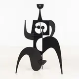 La marathonienne by Philippe Hiquily, 2004, Acier peint noir époxy, sold Nov 2016