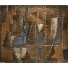 Le Bistro XV by Roger Chastel, circa 1955, Huile sur toile, sold Nov 2016