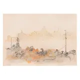 Canale della Giudecca by Zoran Mušič, 1981, Pastel et mine de plomb sur papier, sold Nov 2016