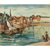 Bateaux by Othon Friesz, 1937, Huile sur toile, sold Nov 2016