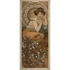 La Topaze - 1900 by Alphonse Mucha, Lithographie en couleurs, sur Vélin, signée dans la planche, sold Nov 2016