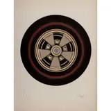 Pneu - circa 1970 by Peter Stämpfli, Lithographie en couleurs, signée, sold Nov 2016