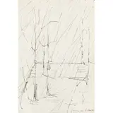 Sans titre - 1976 by Maria Helena Vieira da Silva, Encre sur papier, sold Nov 2016
