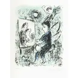 Vers l'autre clarté - 1985 by Marc Chagall, Lithographie en couleurs, signée au cachet et justifie "M.B.5/500", sold Nov 2016