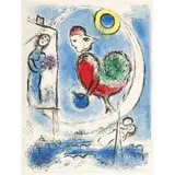 Le coq sur Paris - 1958 by Marc Chagall, Lithographie en couleurs non signée, sold Nov 2016
