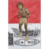 Ali by Godfried Donkor, 1999, Collage sur papier, sold Nov 2016