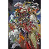 Le Bouquet by Soly Cissé, Technique mixte sur toile, sold Nov 2016