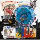 Convoitise by Dominique Zinkpè, 2014, Technique mixte sur toile, sold Nov 2016