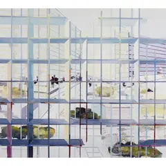Waiting in the morning by Driss Ouadahi, 2012, Huile sur toile, sold Nov 2016