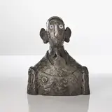 Homme à la mine sombre by Jean-Jules Chasse-Pot, Bronze patiné et verre, sold Oct 2016