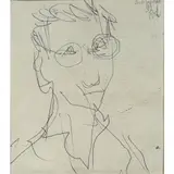 Autoportrait by Jean-Jules Chassepot, 1992, Encre sur papier, sold Oct 2016