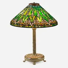 Arrowroot Shade On Associated Base by Tiffany Studios, sold Sep 2017