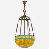 Large Turtleback Chandelier by Tiffany Studios, sold Sep 2017