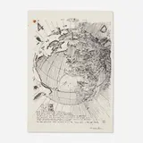 4D Time World (from the 4D Time Lock portfolio) by Buckminster Fuller, 1928, mimeograph, sold May 2023