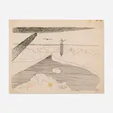 4D Arctic Polar Cross Airways Station (from the 4D Time Lock portfolio) by Buckminster Fuller, 1927, mimeograph, sold May 2023