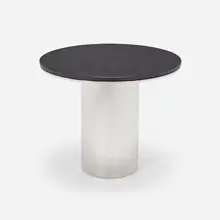 Anello dining table by Brueton, c.1975, stainless steel, marble, sold May 2023